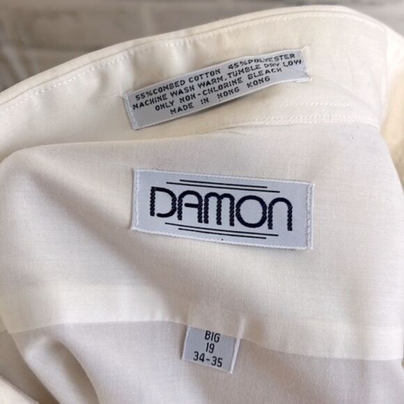 Damon Mens Button Down Dress Shirt Big & Tall Neck 19 - Picture 5 of 5